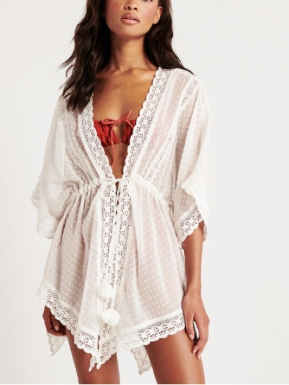 Abercrombie & Fitch tie-front kimono coverup
